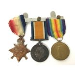 A group of three First World War medals including