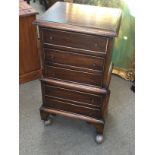 Small apprentice type mahogany chest of drawers 30