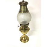 Vintage Punkawallah Hinks brass oil lamp with late