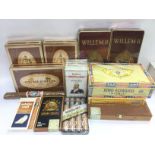 A collection of boxed cigars, some sealed. Includes King Edward, Ritmeester and others. Shipping