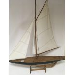 A large model yacht in full sail height 112cm leng