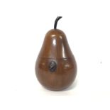 A George III style pear shaped tea caddy, 20cm tal