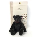 Boxed Black limited edition Steiff bear cat B post