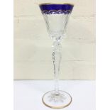 St Louis crystal glass, 26cm tall. (D)