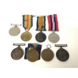 A collection of First and Second World War medals