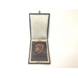 3rd Reich Copper Plated Cased Fuhrer Plaque. Award