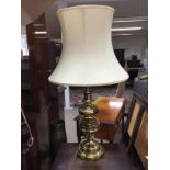 Vintage bronze lamp, 83cm tall.