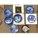 Collectors plates including boxed Royal Mail train