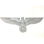 3rd Reich Art Deco Style Aluminium Wall Eagle. 94c