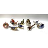 10 Royal Crown Derby bird figures. (10) 1 without