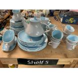 A Poole pottery dinner and tea set. Shipping categ