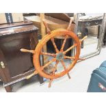 Retrospective ships wheel, diameter of 106cm. Postage cat d