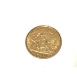 A 1905 gold half sovereign. Postage A