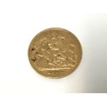 A 1904 gold half sovereign. Postage A