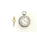 Withdrawn - A silver pocket watch winds and runs. 33mm case an