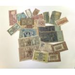 A collection of bank notes. (A) NO RESERVE