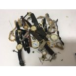 A collection of pre-owned ladies watches sold as seen spare or repair (a lot)
