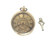 A 14ct gold pocket watch. Does wind and runs inter