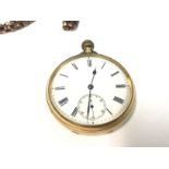 An 18ct gold pocket watch seen running weighing 11