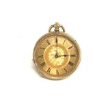 An 18ct gold pocket watch. 35mm case diameter and