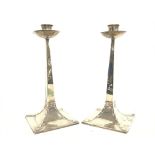A pair of silver Hallmarked Mappin & Webb candle s