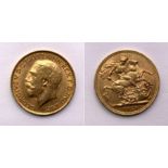 1911 George V gold Sovereign, (A)