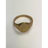 A 18 ct gold ring 8 grams.