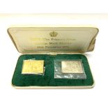 The Royal Wedding Stamp Replicas, 22ct gold and si