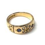 A vintage 15ct gold Edwardian sapphire and diamond