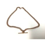 9ct gold watch chain. Weighing 47.74g Postage B