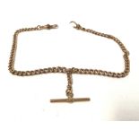 9ct gold watch chain. Clasp damaged. Total weight