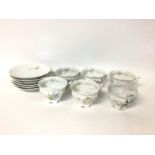 Six German Weimar cups and saucers. Postage cat D