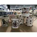 Four Emma Bridgewater hand painted mugs and 2012 D