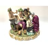 A capodimonte porcelain group figure. 22 x 18cm. N