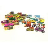 A collection of various playworn vehicles includin
