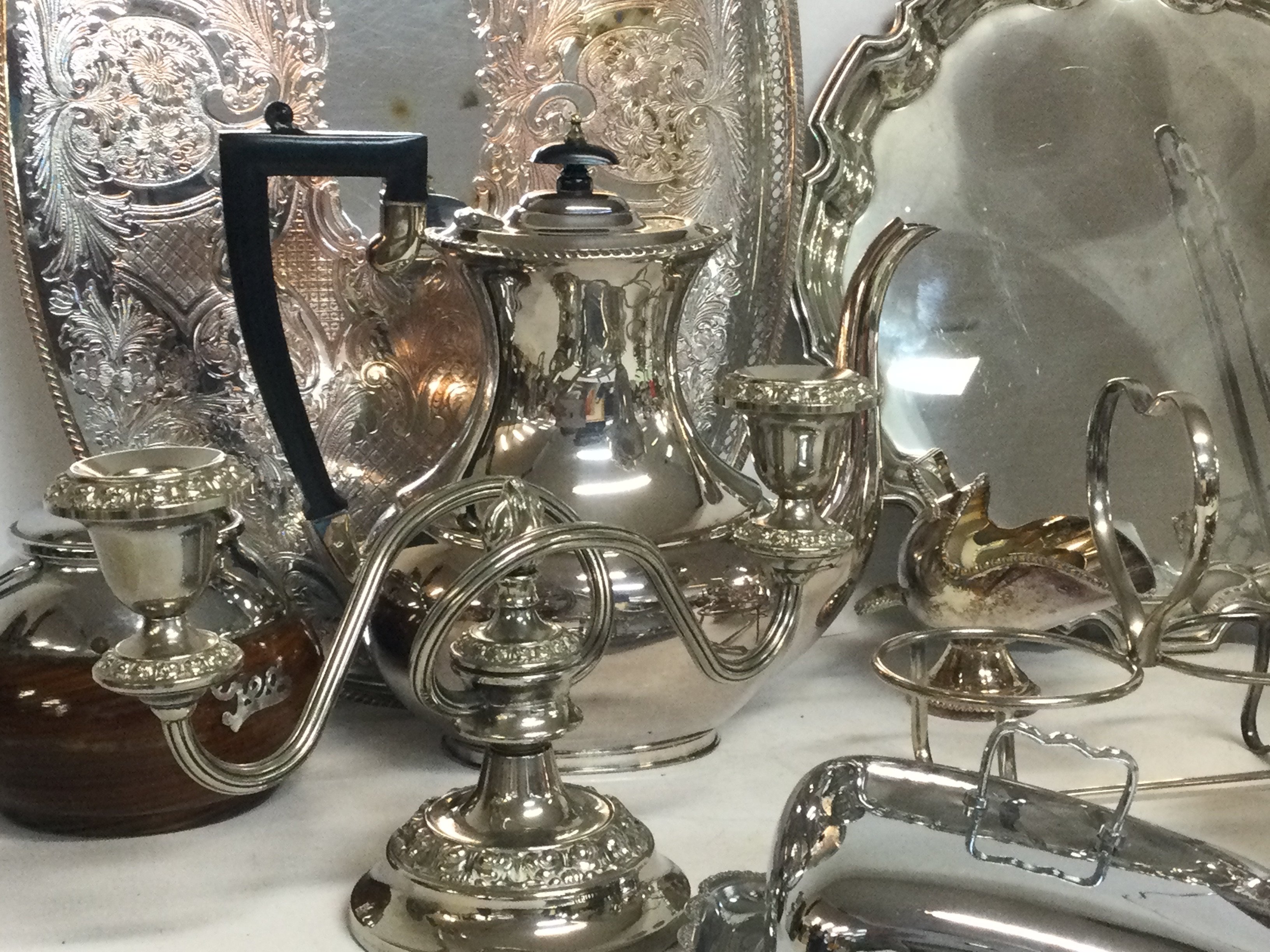 A collection of silver plate ware including dishes - Image 2 of 2