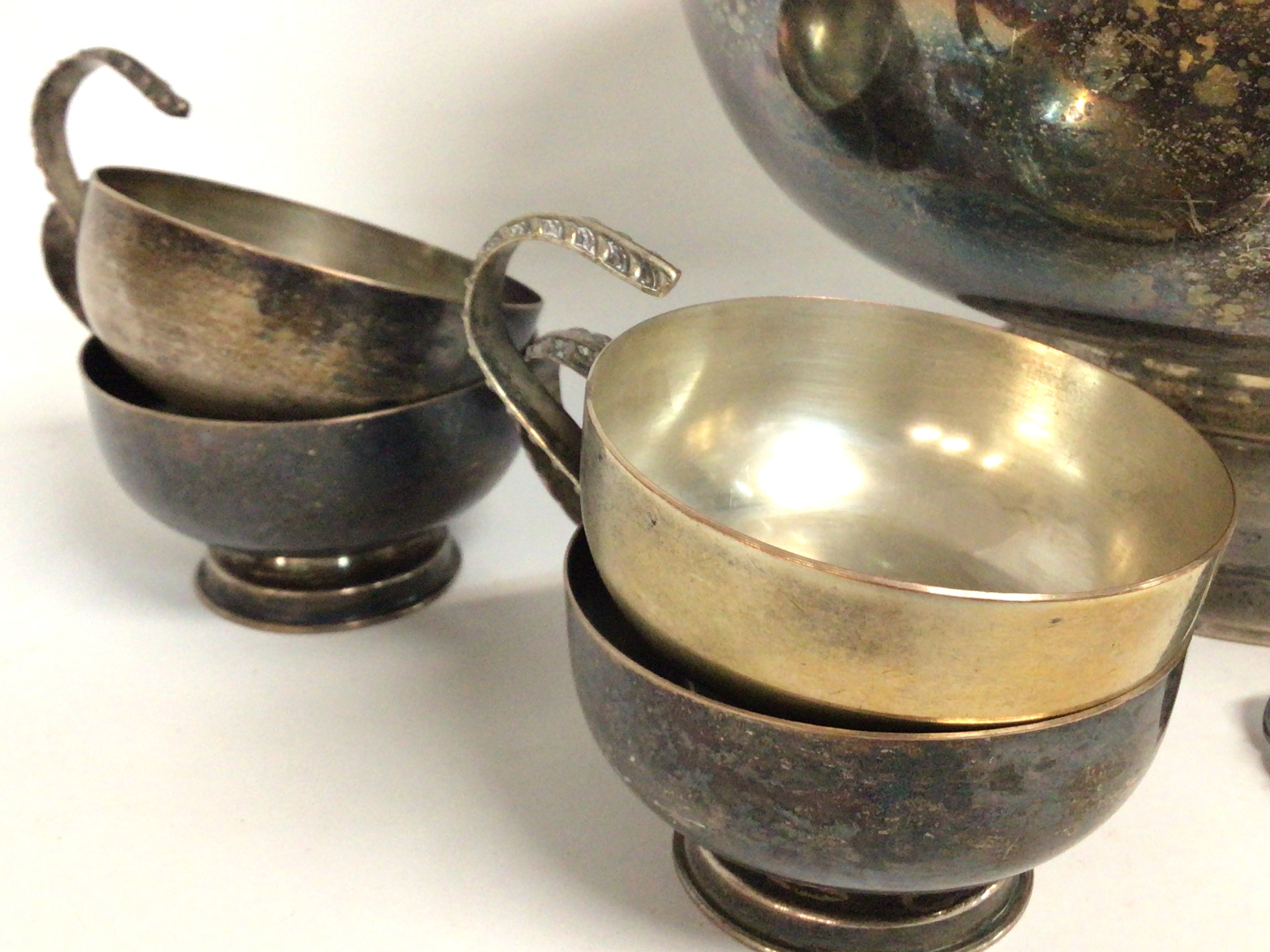 A collection of silver plate including a punch bow - Image 3 of 7