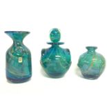 Mdina art glass vases including a shoulder vase et