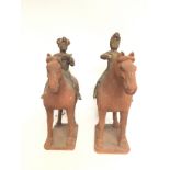 Antique styled Chinese musicians on horseback , ap