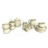 A Denby Daybreak ceramic tea set including plates,