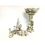Large Derby porcelain centrepieces decorated with