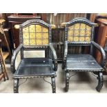 A pair of modern stud and gilded wood modern Middl