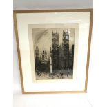 Framed engraving of London . Frame size 66x80cm ap