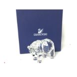 Boxed Swarovski polar bear , postage cat d