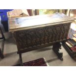 Oak dresser table & a oak sideboard with decorativ