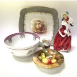 A mixed lot, to include a Royal Worcester 12cm dia