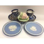 A collection of Booth's blue and white china in Ol