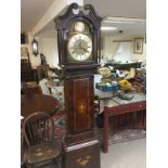 An inlaid mahogany longcase clock, eight day going