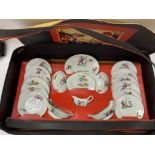 A Vintage Shell Ware boxed Fairy-Dell toy tea set,