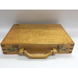 A Rox walnut briefcase. Shipping category C.
